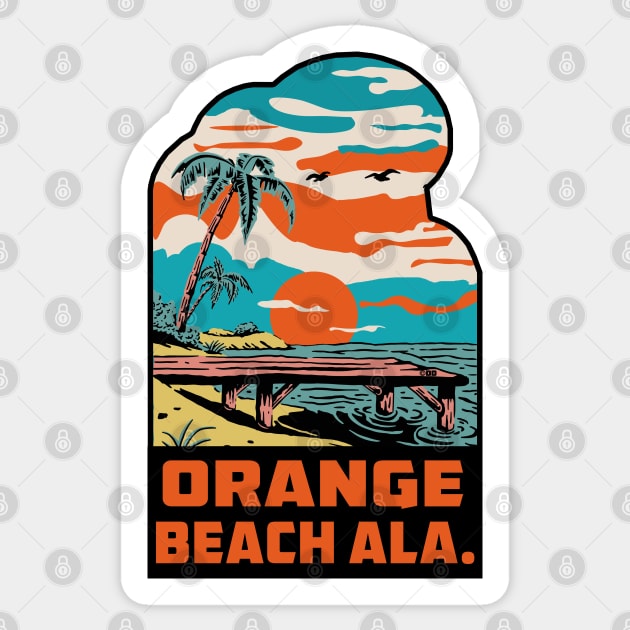 Orange Beach Alabama AL Sticker by TravelTime